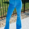 Allie Lynn's Boutique Pants<Stretch Bell Bottoms "Baby Blue"