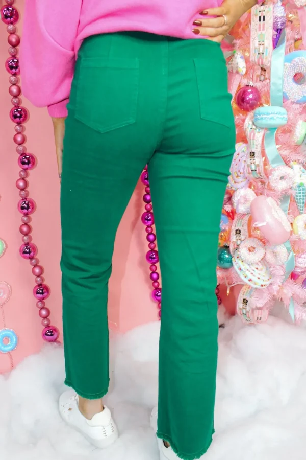 Allie Lynn's Boutique Pants<Stretchy Wide Leg Pants "Forest"