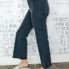 Allie Lynn's Boutique Pants<Stretchy Wide Leg Pants "Washed Black"