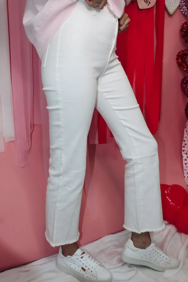 Allie Lynn's Boutique Pants<Stretchy Wide Leg Pants "White"