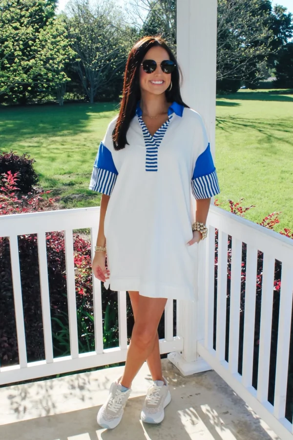 Allie Lynn's Boutique Printed Dresses<Stripe/Colorblock Mini Dress