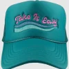 Allie Lynn's Boutique Trucker Hats<Take It Easy Trucker Hat "Teal"