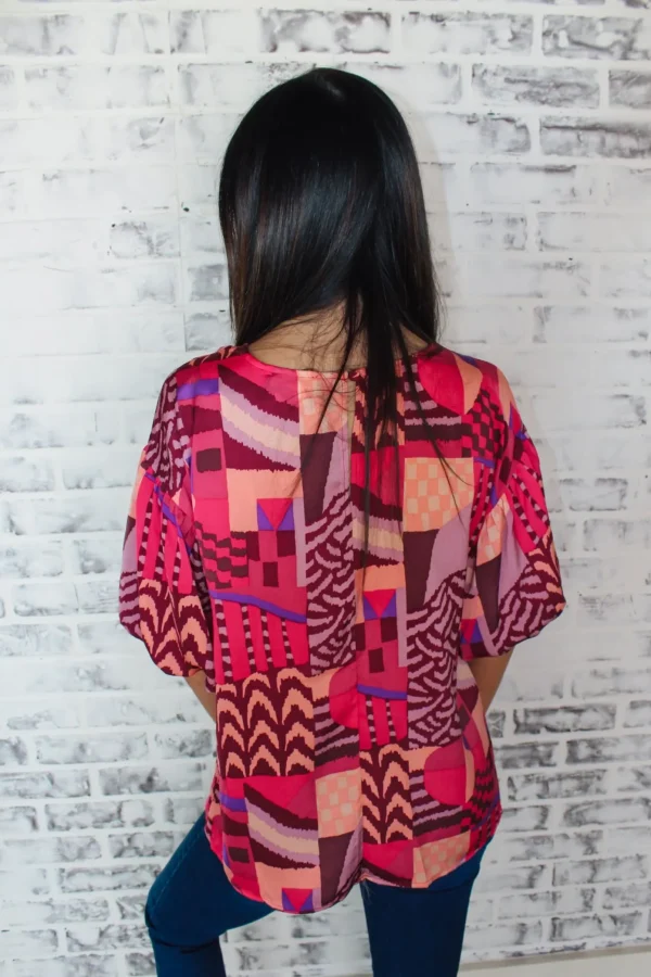 Allie Lynn's Boutique Printed Tops<Talk About Fall Top