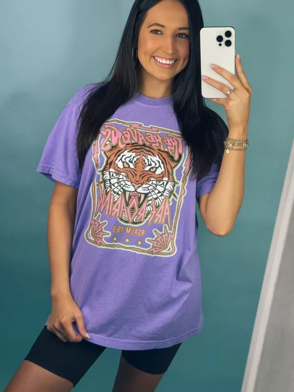 Allie Lynn's Boutique Graphic Tees<The Heavens Are Roaring Graphic Tee "Violet"