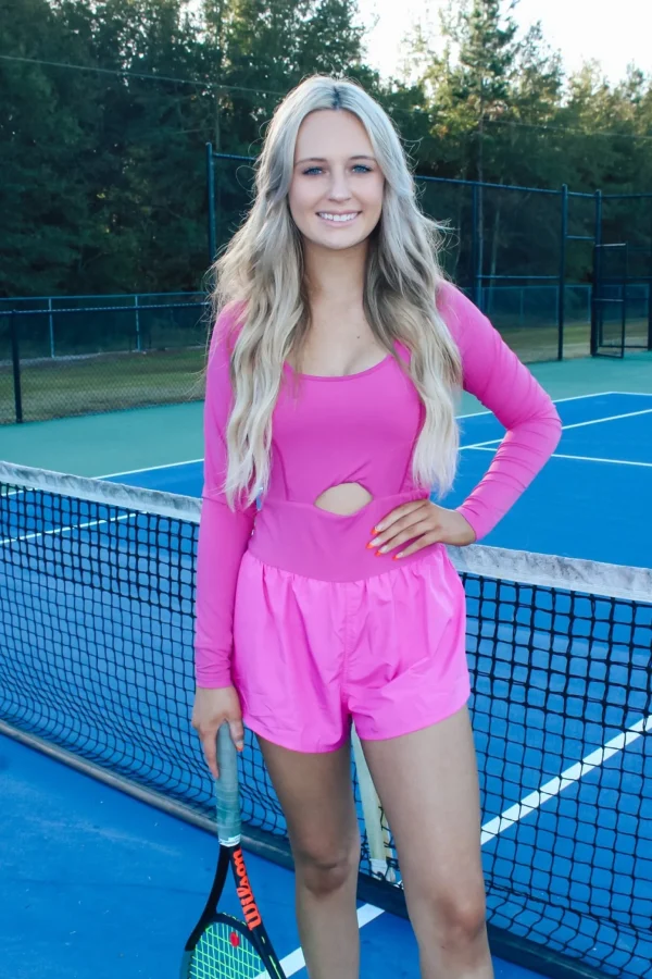 Allie Lynn's Boutique Activewear<The One U0026 Only Active Romper "Fuchsia"