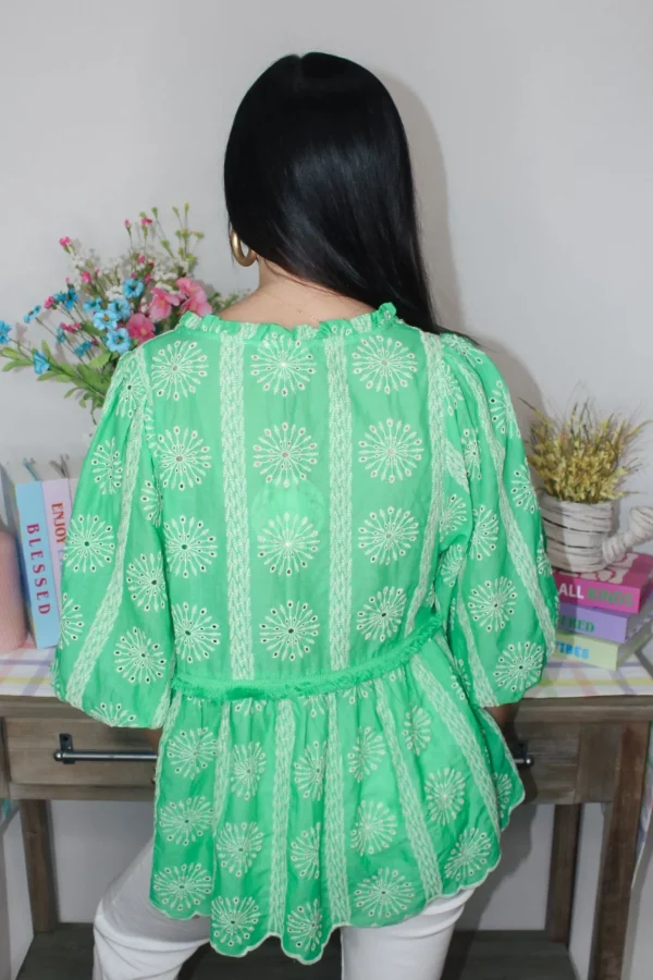 Allie Lynn's Boutique Printed Tops<The Umgee Green Top