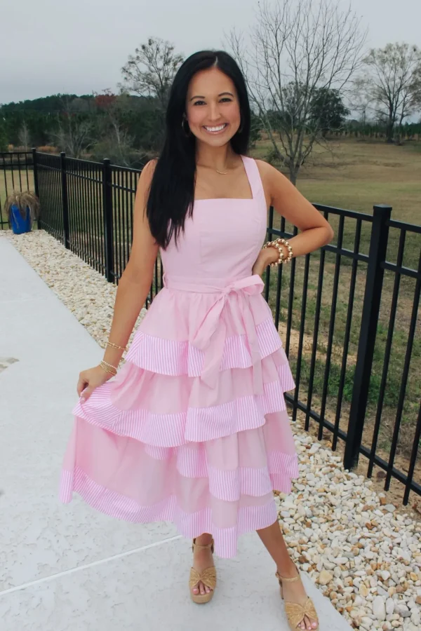 Allie Lynn's Boutique Maxi/Midi Dresses<Tiered Baby Pink Dress