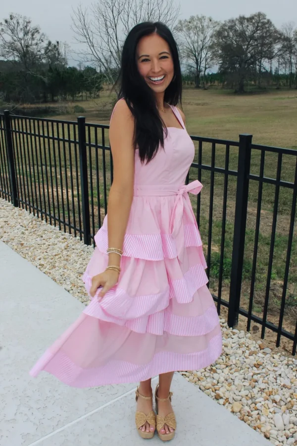 Allie Lynn's Boutique Maxi/Midi Dresses<Tiered Baby Pink Dress