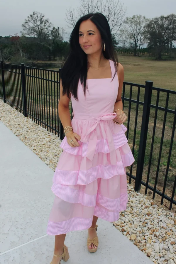 Allie Lynn's Boutique Maxi/Midi Dresses<Tiered Baby Pink Dress