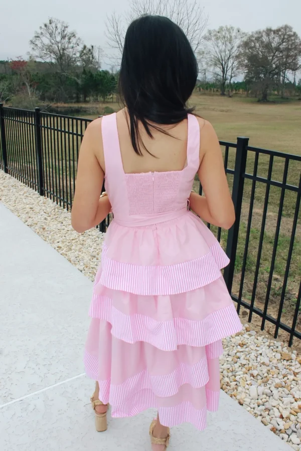 Allie Lynn's Boutique Maxi/Midi Dresses<Tiered Baby Pink Dress