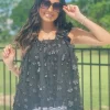 Allie Lynn's Boutique Printed Tops<Tulu Tank "Black"