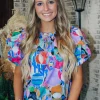 Allie Lynn's Boutique Printed Tops<Up And Away Top