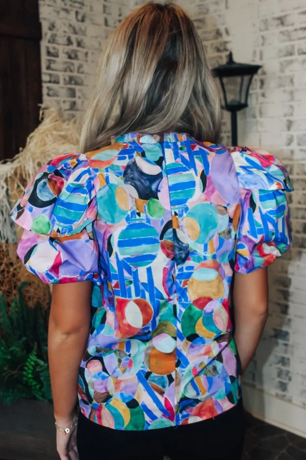 Allie Lynn's Boutique Printed Tops<Up And Away Top