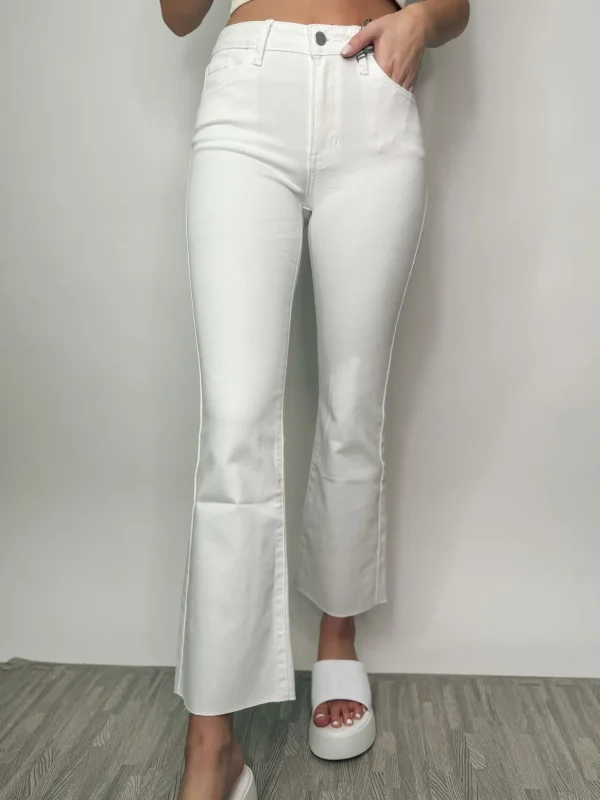 Allie Lynn's Boutique Pants<White Cropped Flares