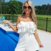 Allie Lynn's Boutique Rompers/Sets<White Ruffle Romper